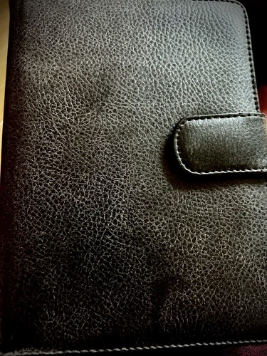Black leather case - case, for